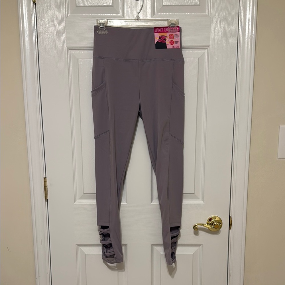 Light Purple High-Waisted Leggings with Side Pockets